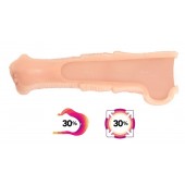 Телесная фантазийная насадка на член Cock Sleeve Size L - KOKOS - в Брянске купить с доставкой