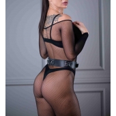 Черный кожаный пояс Sex Game - БДСМ Арсенал - купить с доставкой в Брянске
