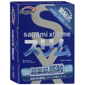 Розовые презервативы Sagami Xtreme FEEL FIT 3D - 3 шт. - Sagami - купить с доставкой в Брянске