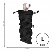 Черный мешочек для хранения игрушек Treasure Bag L - Satisfyer - купить с доставкой в Брянске