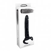 Чёрная насадка-фаллос для двойного проникновения INFLATABLE DILDO SLIM DONG  - 13,5 см. - Toyz4lovers - в Брянске купить с доставкой