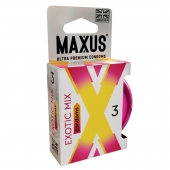 Ароматизированные презервативы Maxus Exotic Mix - 3 шт. - Maxus - купить с доставкой в Брянске