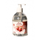 Лубрикант на водной снове Love Protection Strawberry с ароматом клубники - 300 мл. - Lola Games - купить с доставкой в Брянске