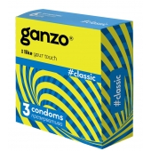 Классические презервативы с обильной смазкой Ganzo Classic - 3 шт. - Ganzo - купить с доставкой в Брянске