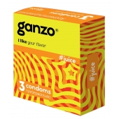 Ароматизированные презервативы Ganzo Juice - 3 шт. - Ganzo - купить с доставкой в Брянске
