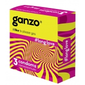 Презервативы с анестетиком для продления удовольствия Ganzo Long Love - 3 шт. - Ganzo - купить с доставкой в Брянске