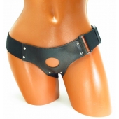 Трусики для страпона коричневого цвета - БДСМ Арсенал - купить с доставкой в Брянске
