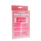 Набор из 7 розовых насадок на пенис ONE-A-DAY PENIS SLEEVES PINK - Seven Creations - в Брянске купить с доставкой