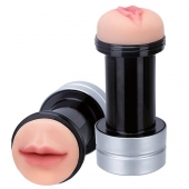 Двусторонний мастурбатор REALSTUFF 2 IN 1 HUMMER MOUTH   VAGINA - ротик и вагина - Dream Toys - в Брянске купить с доставкой