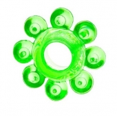 Зеленое эрекционное кольцо-цветок - Toyfa Basic - в Брянске купить с доставкой
