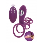 Фиолетовая эрекционная вибронасадка Halo Halo C-Ring Sleeve - Toy Joy - в Брянске купить с доставкой