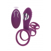 Фиолетовая эрекционная вибронасадка Halo Halo C-Ring Sleeve - Toy Joy - в Брянске купить с доставкой