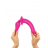 Ярко-розовый двусторонний фаллоимитатор Switch Plug-In Semi-Realistic Size L - Strap-on-me