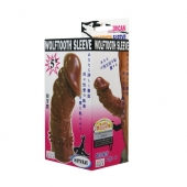 Коричневая насадка на пенис Wolftooth Sleeve - 13 см. - Baile - в Брянске купить с доставкой