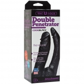 Черная насадка-фаллоимитатор для двойной стимуляции Double Penetrator - 16 см. - Doc Johnson - купить с доставкой в Брянске