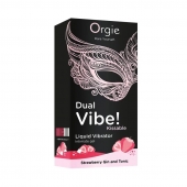 Съедобный жидкий вибратор Dual Vibe! со вкусом клубничного джина с тоником - 15 мл. - ORGIE - купить с доставкой в Брянске