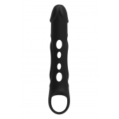 Черная насадка-удлинитель Vibrating Extender With Remote с вибрацией - Dream Toys - в Брянске купить с доставкой