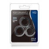 Набор из 3 черных эрекционных колец Black Small Penis Rings - Blush Novelties - в Брянске купить с доставкой