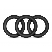 Набор из 3 черных эрекционных колец Black Small Penis Rings - Blush Novelties - в Брянске купить с доставкой