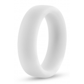 Белое люминесцентное эрекционное кольцо Silicone Glo Cock Ring - Blush Novelties - в Брянске купить с доставкой