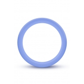 Голубое люминесцентное кольцо Silicone Glo Cock Ring - Blush Novelties - в Брянске купить с доставкой