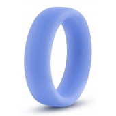 Голубое люминесцентное кольцо Silicone Glo Cock Ring - Blush Novelties - в Брянске купить с доставкой
