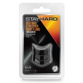 Черное эрекционное кольцо на мошонку Beef Ball Stretcher Snug X Long - Blush Novelties - в Брянске купить с доставкой