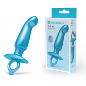 Голубая анальная пробка для массажа простаты Hither Silicone Prostate Plug - 14,3 см. - b-Vibe - в Брянске купить с доставкой