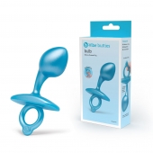 Голубая анальная пробка для массажа простаты Bulb Silicone Prostate Plug - 10,7 см. - b-Vibe - в Брянске купить с доставкой