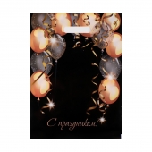 Пакет с вырубной ручкой и принтом в виде шариков (30х40 см) - Сима-Ленд - купить с доставкой в Брянске