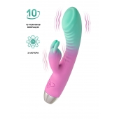 Мятно-розовый вибратор для точки G с клиторальным отростком Orchid - 21 см. - ToyFa купить в Брянске с доставкой в Orgasmix.ru Мятно-розовый вибратор для точки G с клиторальным отростком Orchid - 21 см. - ToyFa