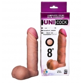 Фаллическая насадка для страпона UNICOCK 8  - 20 см. - LOVETOY (А-Полимер) - купить с доставкой в Брянске