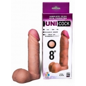 Фаллическая насадка для страпона UNICOCK 8  - 20 см. - LOVETOY (А-Полимер) - купить с доставкой в Брянске