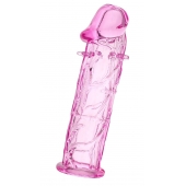 Розовая насадка фаллической формы - 12,5 см. - A-toys - в Брянске купить с доставкой