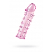Розовая насадка на пенис с шипами - 12,5 см. - A-toys - в Брянске купить с доставкой