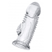 Прозрачная насадка на пенис с шипиками и коготком - 13,5 см. - A-toys - в Брянске купить с доставкой