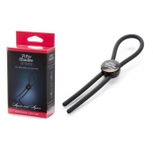 Тёмно-серое эрекционное кольцо с зажимом Again and Again Adjustable Cock Ring - Fifty Shades of Grey - в Брянске купить с доставкой