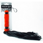 Нежная плеть с красным мехом BDSM Light - 43 см. - БДСМ Арсенал - купить с доставкой в Брянске