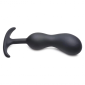 Черный массажер простаты с утяжелителями Premium Silicone Weighted Prostate Plug Large - 18,8 см. - XR Brands - в Брянске купить с доставкой