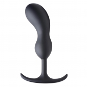 Черный массажер простаты с утяжелителями Premium Silicone Weighted Prostate Plug Large - 18,8 см. - XR Brands - в Брянске купить с доставкой
