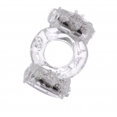 Прозрачное виброкольцо с двумя вибропульками - Toyfa Basic - в Брянске купить с доставкой