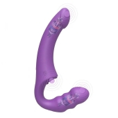 Фиолетовый безремневой страпон Straples Strap-On Dildo - Erokay - купить с доставкой в Брянске