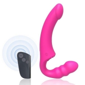 Розовый безремневой страпон Straples Strap-On Dildo - Erokay - купить с доставкой в Брянске