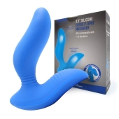 Синий вибромассажер простаты 3,5’’ Curve P-spot Massager - 12 см. - Erokay - в Брянске купить с доставкой