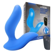 Синий вибромассажер простаты 3,5’’ Remote Control Curve P-spot Massager - 12 см. - Erokay - в Брянске купить с доставкой