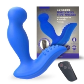 Синий вибромассажер простаты 3,5’’ Remote Control P-spot Massager - 12,5 см. - Erokay - в Брянске купить с доставкой