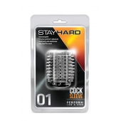 Прозрачная насадка с шипами STAY HARD COCK SLEEVE 01 CLEAR - Blush Novelties - в Брянске купить с доставкой