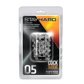 Прозрачная насадка с капельками STAY HARD COCK SLEEVE 05 CLEAR - Blush Novelties - в Брянске купить с доставкой