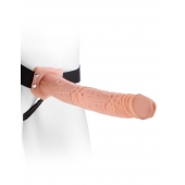 Фаллопротез телесного цвета Hollow Strap-On - 29 см. - Pipedream - купить с доставкой в Брянске