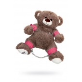 Бондажный набор: бурый мишка с розовыми оковами и наручниками - Pecado - купить с доставкой в Брянске